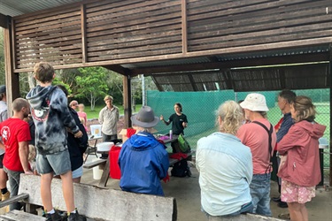 The team from Watergum presenting an information session at Waterlily Park