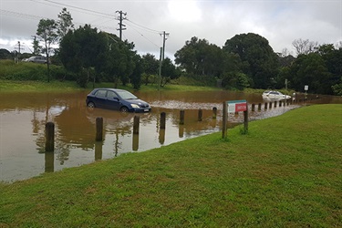 Bangalow Rec Grounds carpark near town