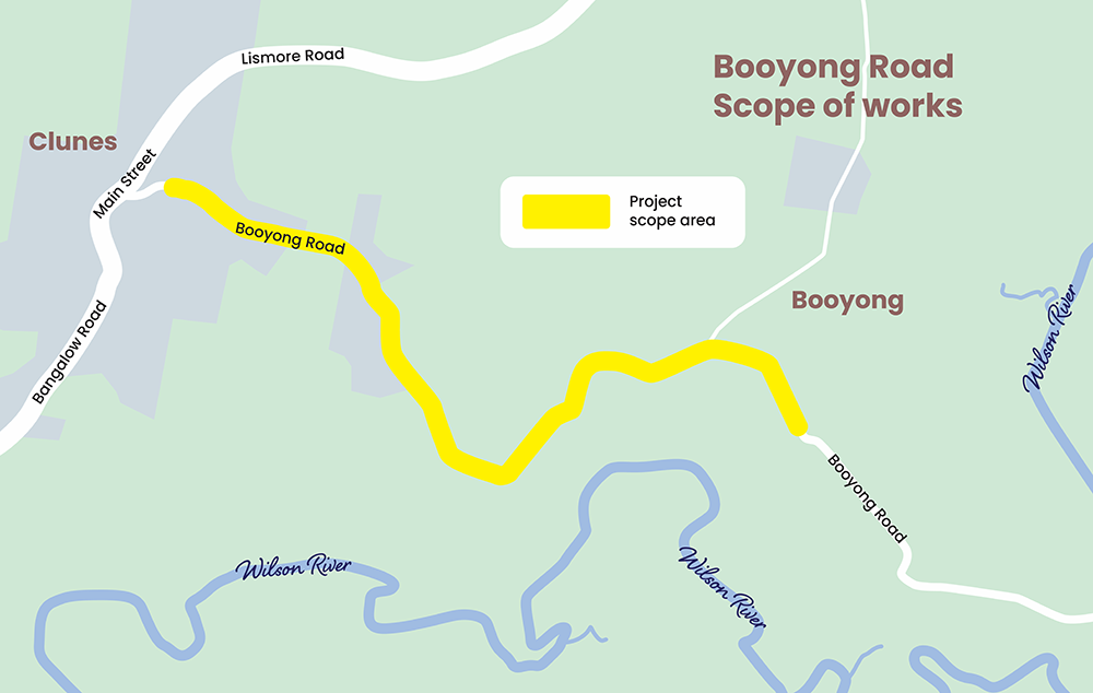 Booyung Road scope of works map.png