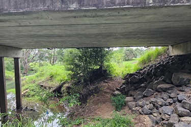 Sherrys Bridge under bridge works before