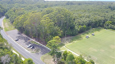 Bob Bellear aerial view and carpark